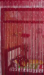Premium Brown Beaded String Door Curtain for Home Decoration