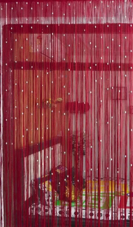 Premium Brown Beaded String Door Curtain for Home Decoration