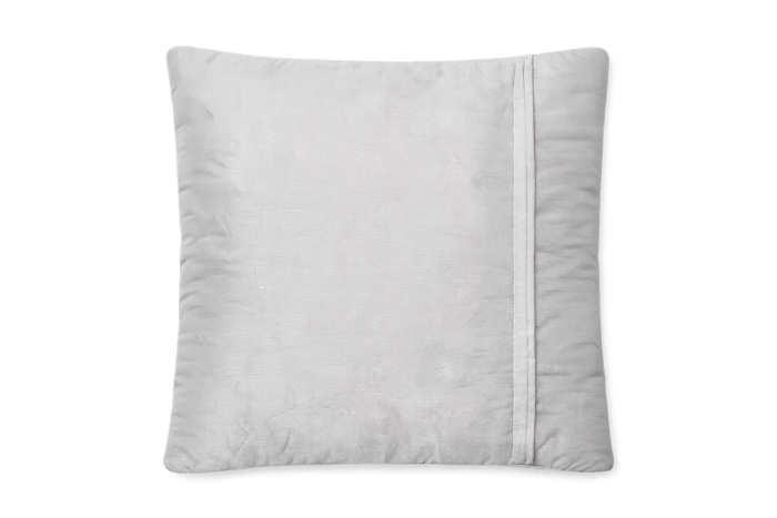 Elegant beige leaf print cushion cover with botanical pattern for sofa and living room décor
